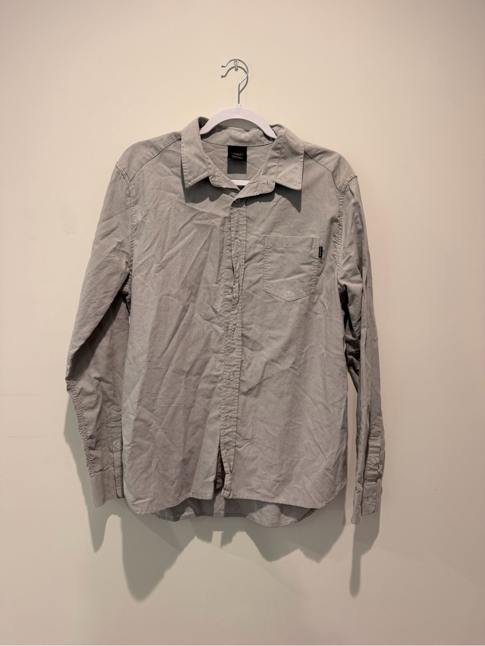 Oakley Light Gray Long-Sleeve Button-Down Shirt